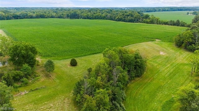 aerial view with a rural view