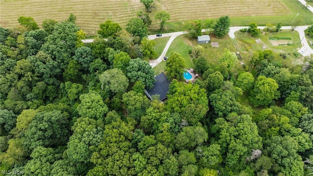 bird's eye view featuring a rural view