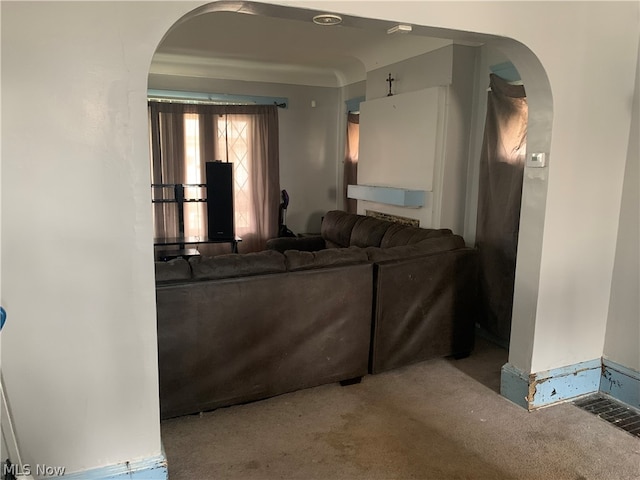 view of carpeted living room