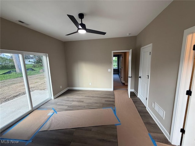 14501 Kennerdown Ave, Maple Heights, OH 44137 - unfurnished room with wood finished floors and a ceiling fan
