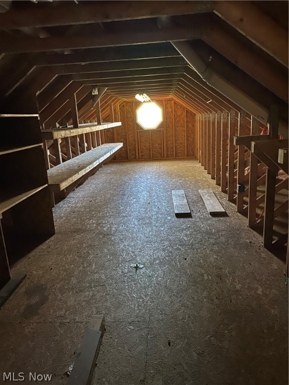 view of attic