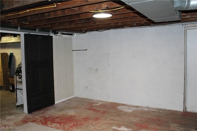 view of basement