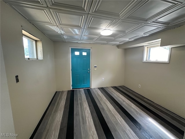 basement with a wealth of natural light