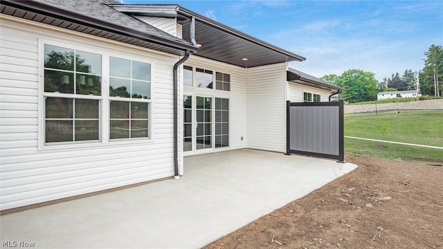 exterior space with a patio