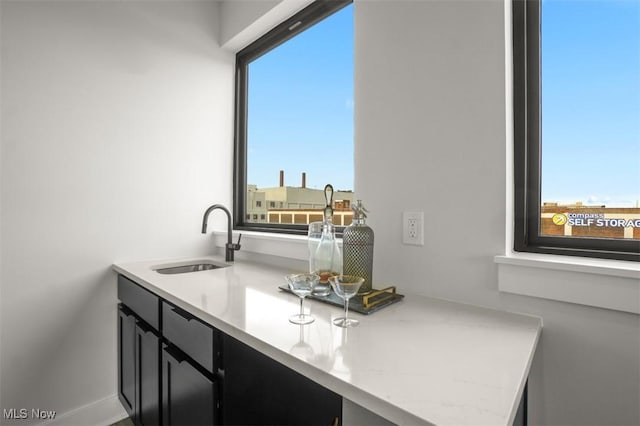 interior space with a sink