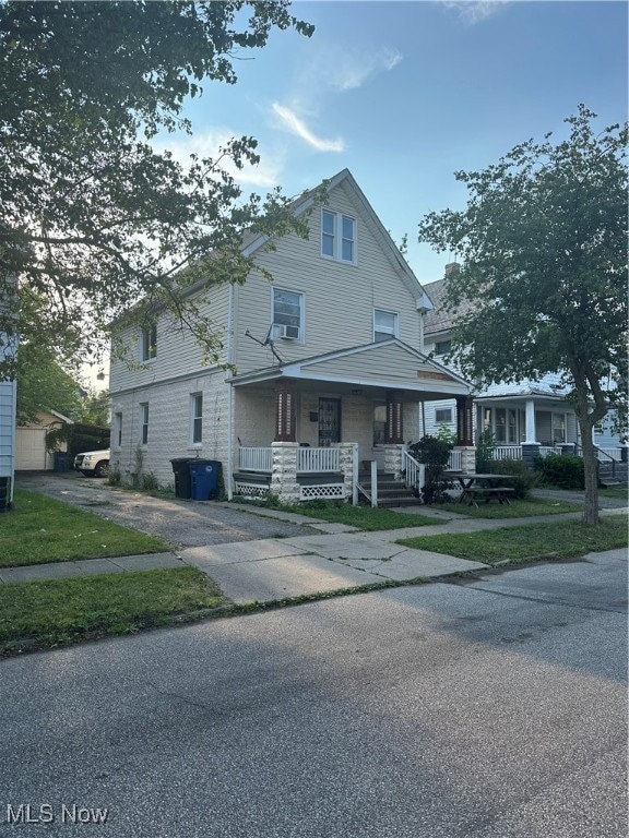 view of front of home with a porch