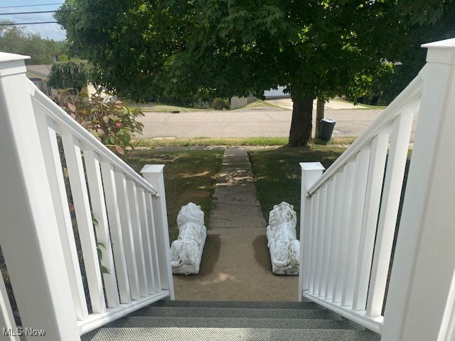 view of stairway