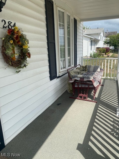 view of patio with covered porch