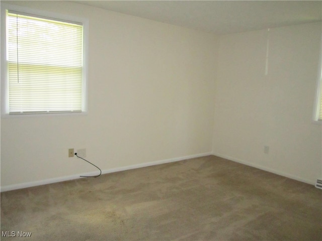 view of carpeted empty room