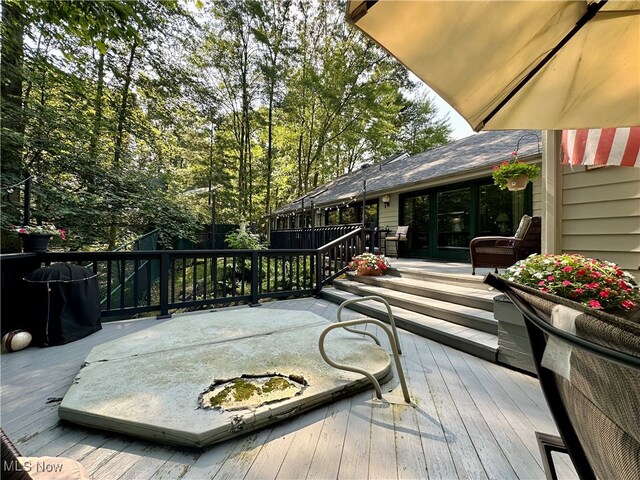 view of wooden terrace