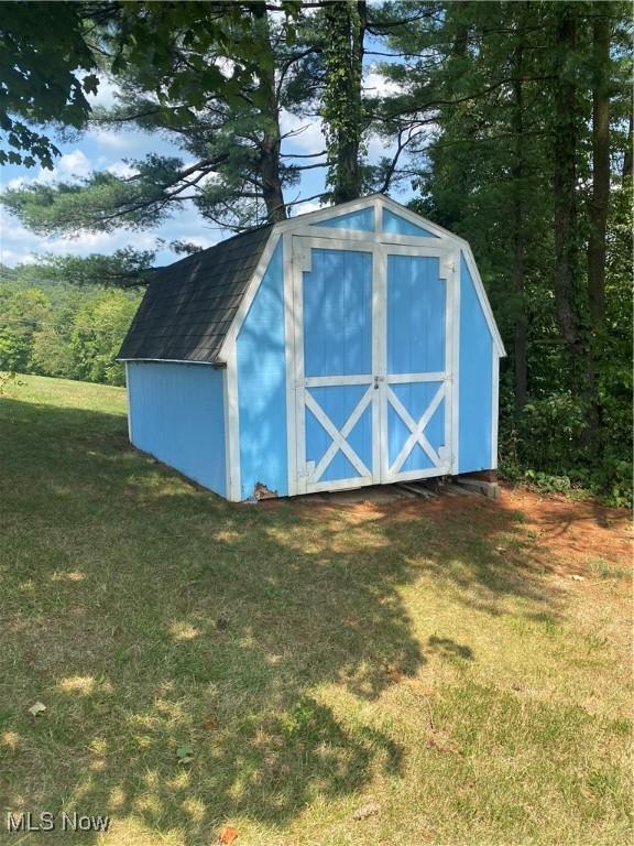 view of shed