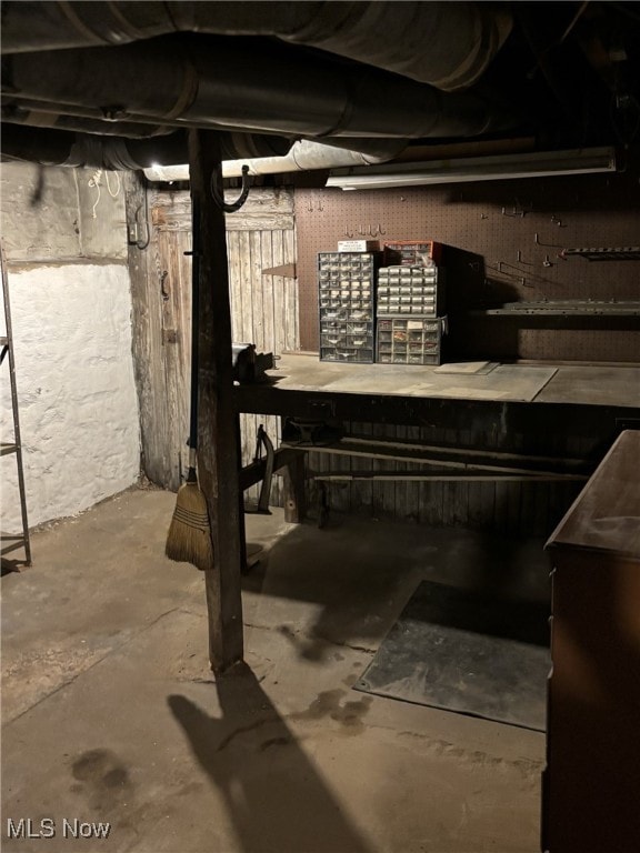 view of basement