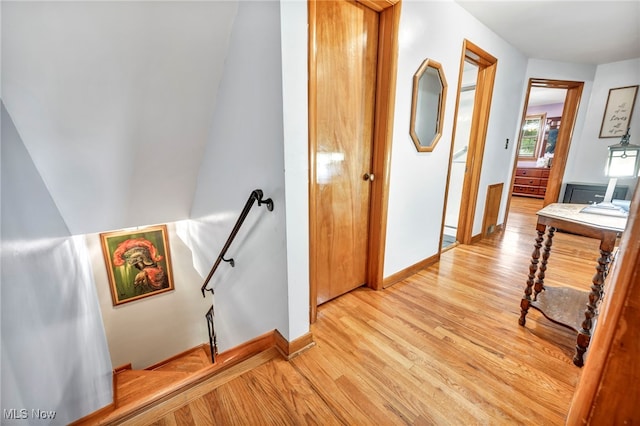 hallway featuring light hardwood / wood-style floors