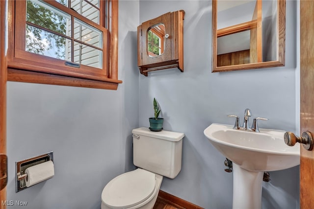 bathroom with sink and toilet