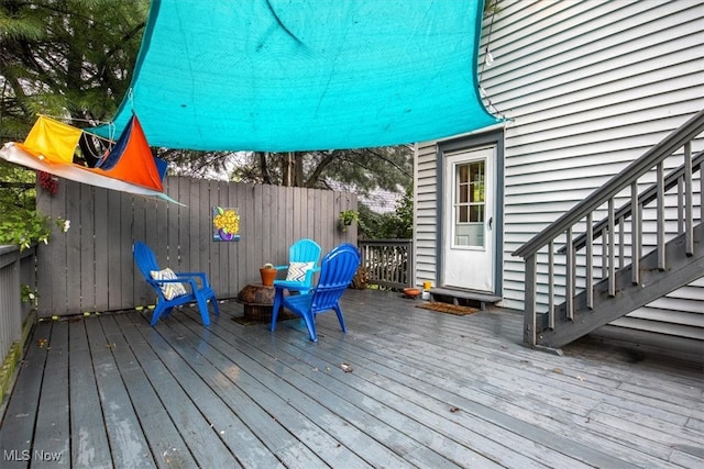 view of wooden deck