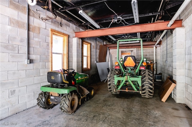 view of basement