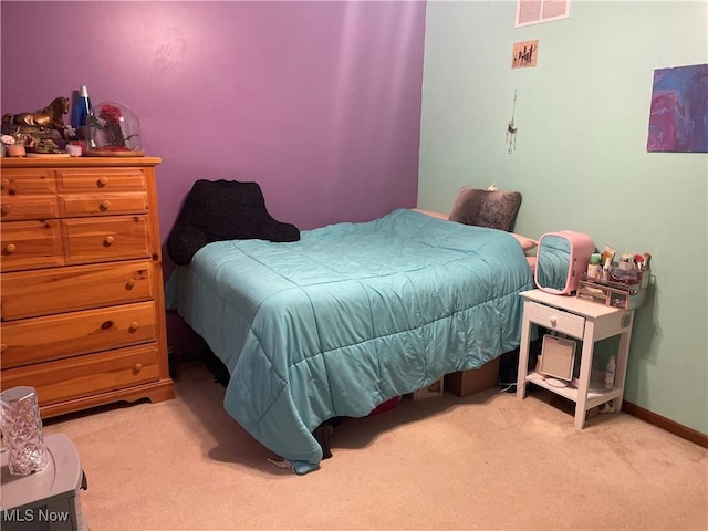 view of carpeted bedroom