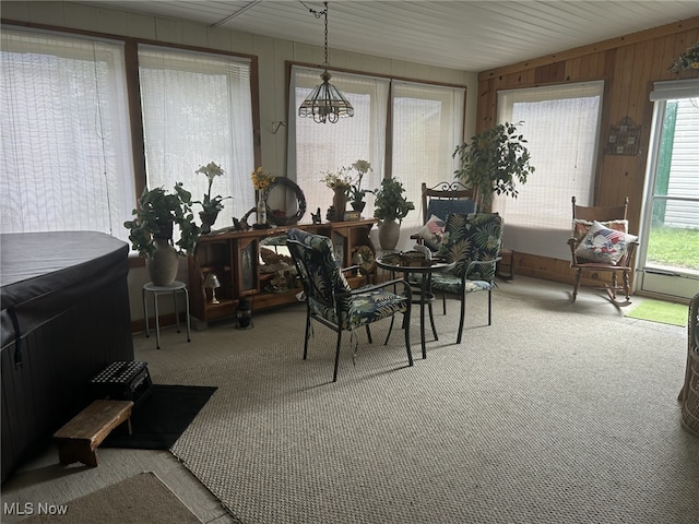 view of sunroom