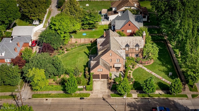 drone / aerial view with a residential view