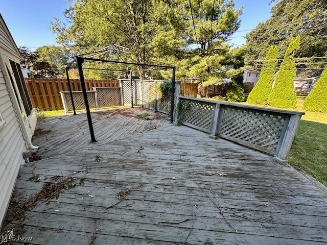 view of wooden deck