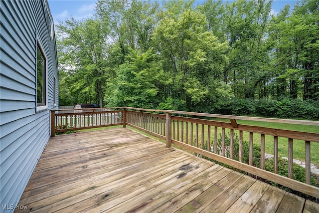 view of wooden deck