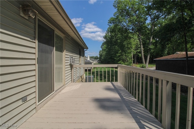 view of wooden deck