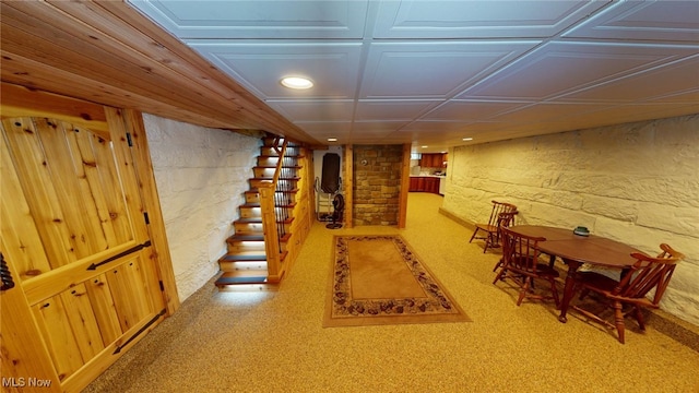 view of basement