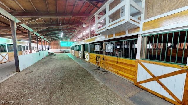 view of horse barn