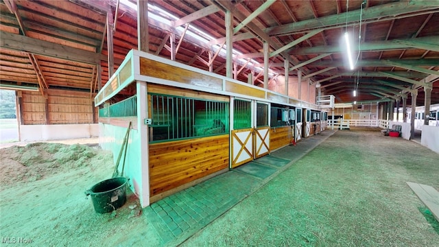 view of horse barn