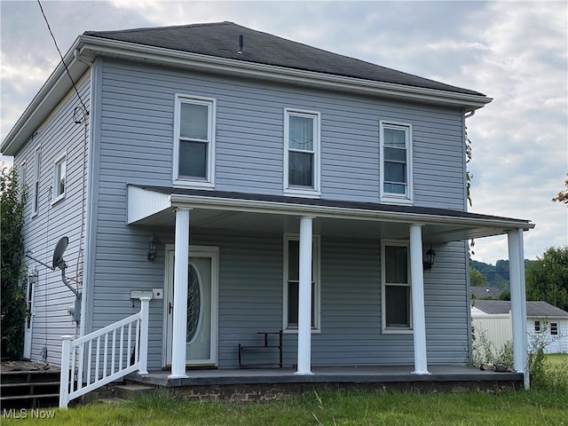 view of front of home with a porch