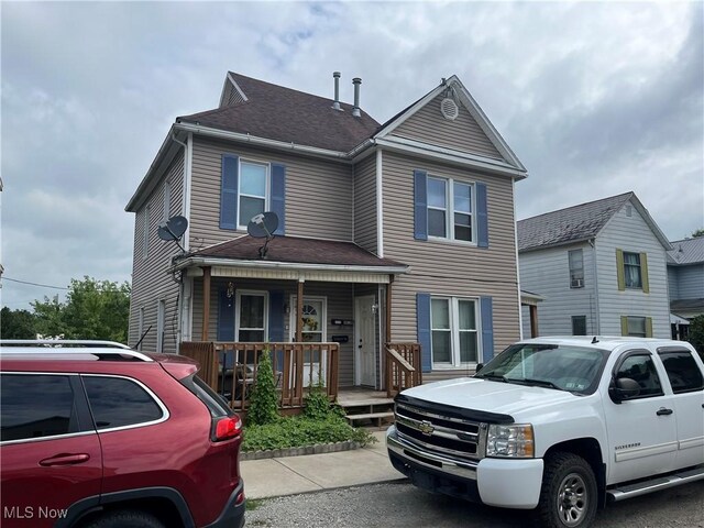 view of front of home with a porch