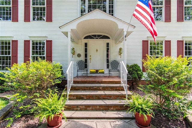 view of exterior entry