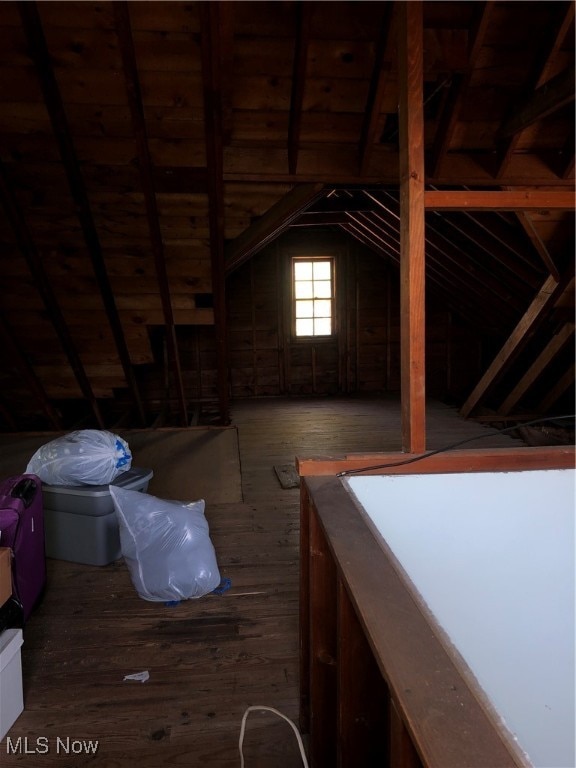 view of attic