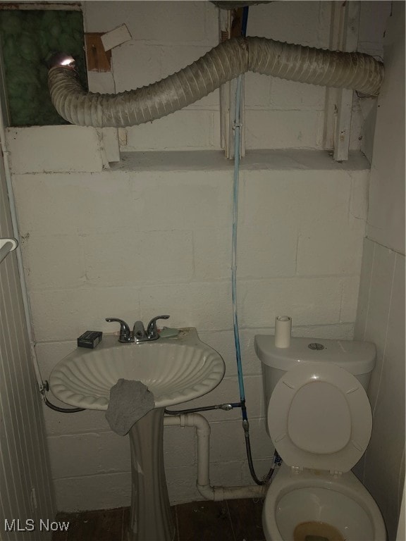 bathroom with toilet and sink