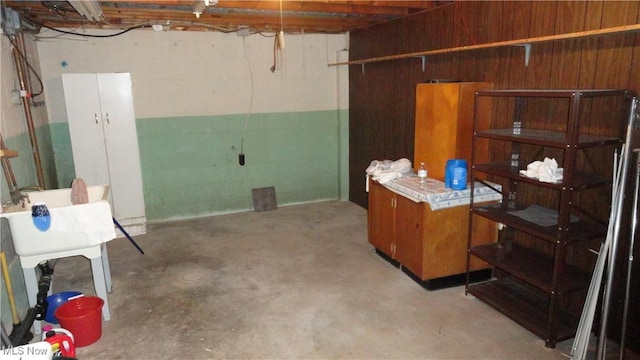 view of basement