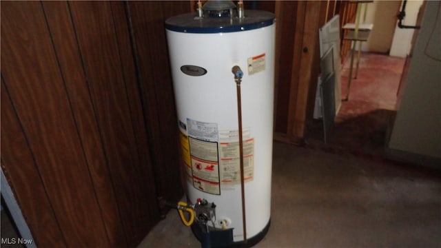 utilities featuring gas water heater