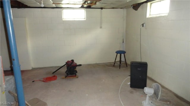 view of basement