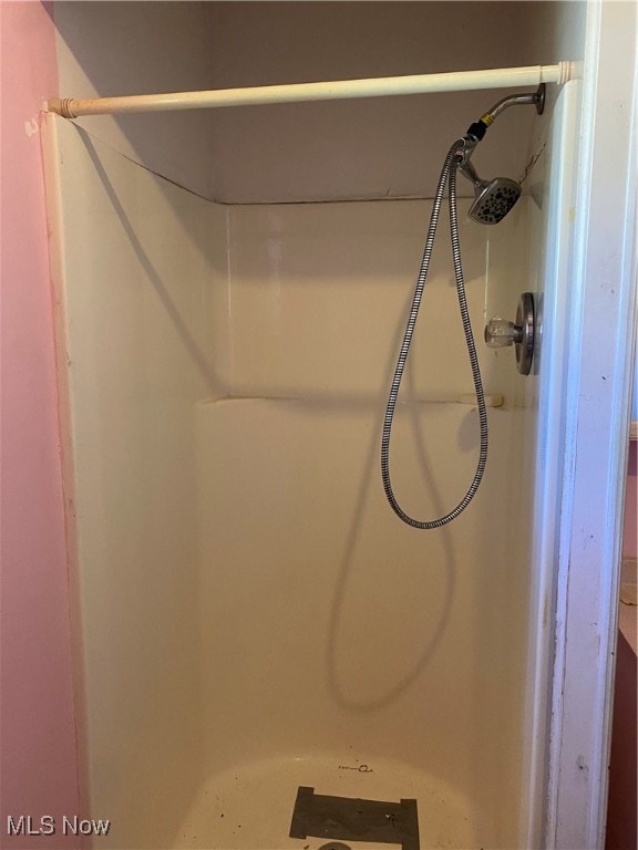 bathroom featuring walk in shower