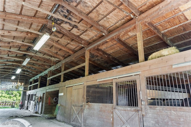 view of horse barn