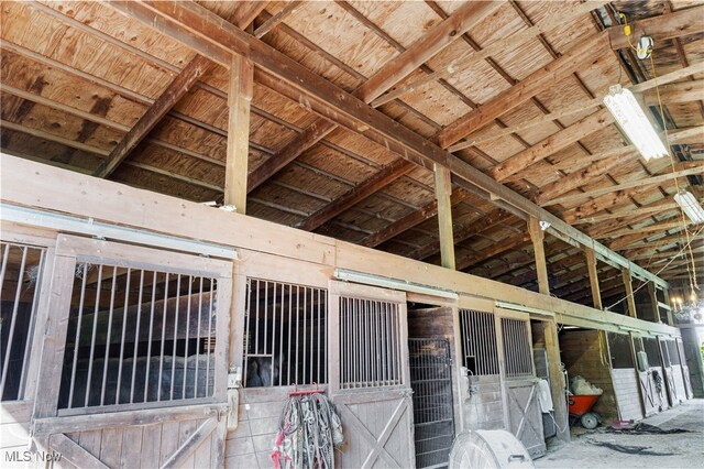 view of horse barn