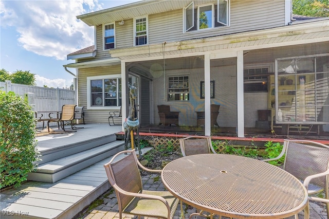 view of wooden deck