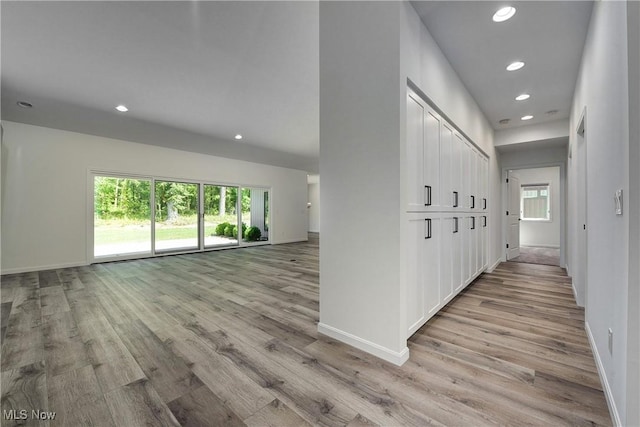 hall featuring light hardwood / wood-style floors