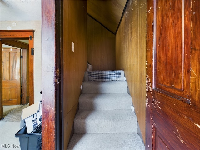 view of stairway