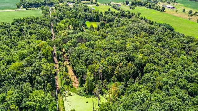 drone / aerial view with a rural view