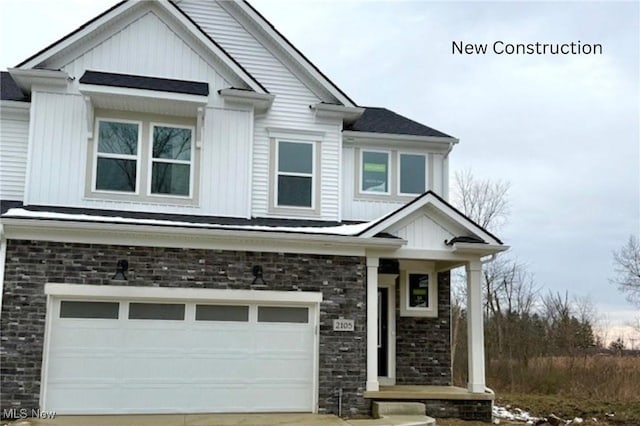 craftsman-style house featuring a garage