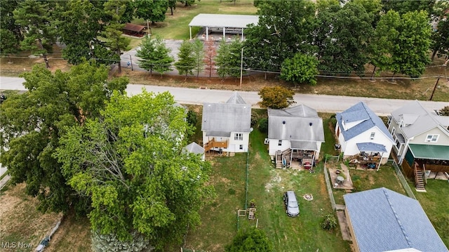 drone / aerial view with a residential view