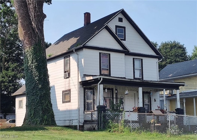 view of front of property with covered porch