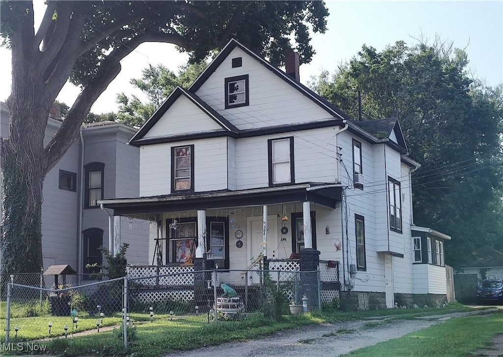 view of front of home with a porch