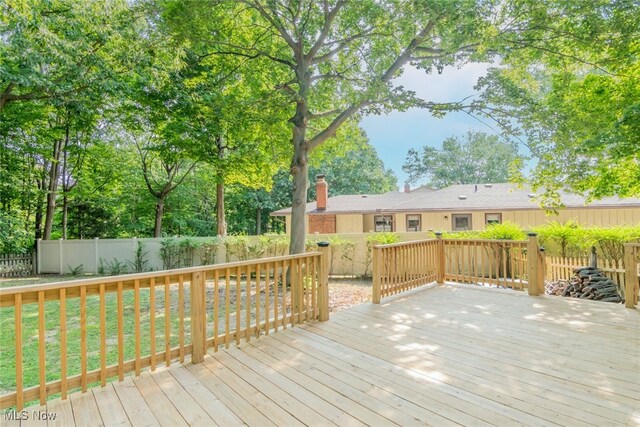 view of wooden deck