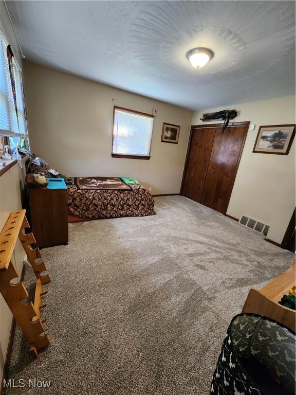 bedroom featuring carpet flooring